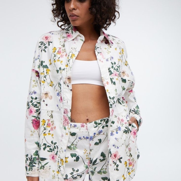 Level 99 Tops - Level 99: Upcycled Eloise Oversized Shirt Jacket